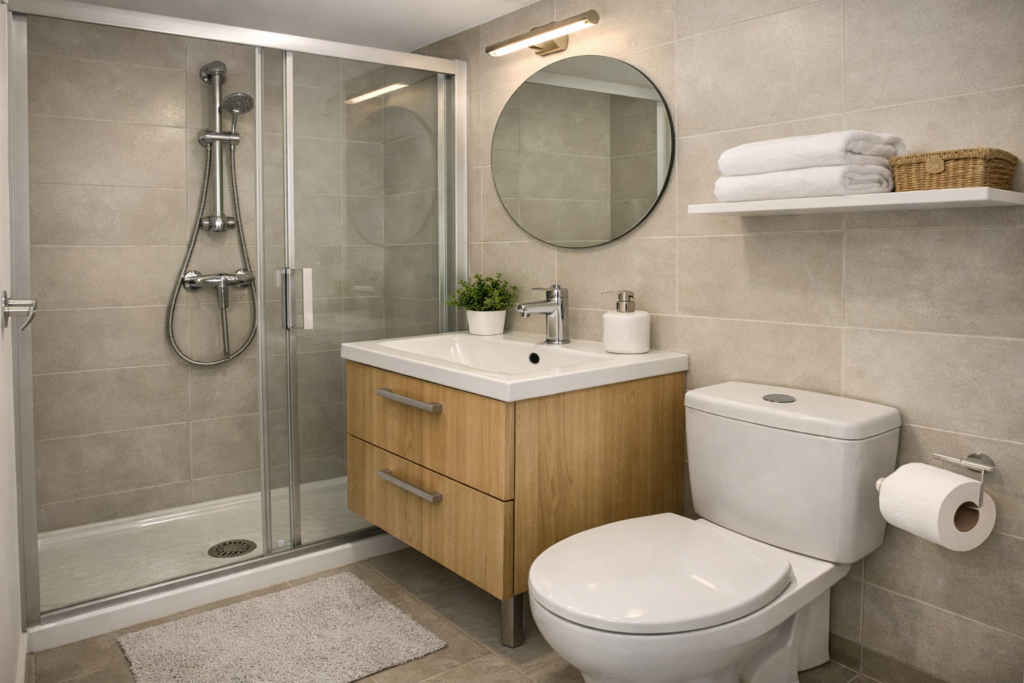 Reforma de baño moderno en Oviedo