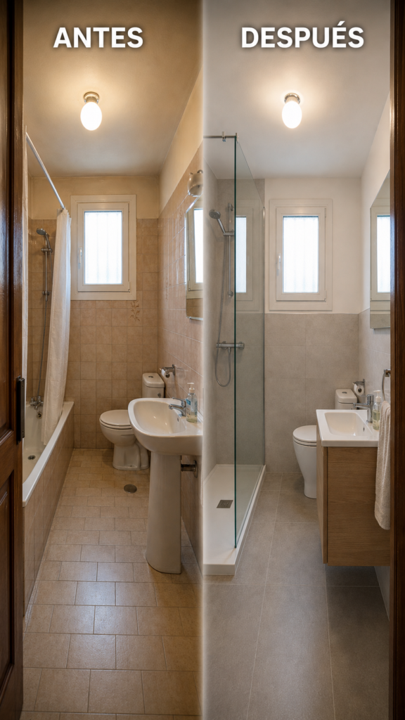 Obras Reales de Reformas en Oviedo: Reforma de baño en Oviedo realizada por Reformas Pilar
